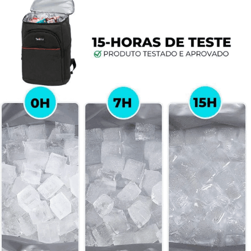 Mochila ULTRA Cooler - À PROVA D'ÁGUA + 24h BEBIDA GELADA + 30L MOCHILA - Recomendei